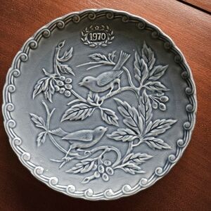 Birds in Branches Limited Edition French Art Pottery Plate Vintage Collectible